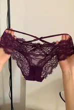 レースデザインの女性用三角パンツ【薄手・透 breathable】