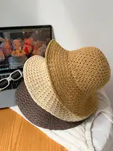 麦わらバケットハット サンハット レディース ストロー メッシュ 紫外線対策 ビーチ リゾート 夏