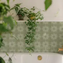 フランス風レトロタイルステッカー【キッチン用・防油・トイレ壁面用・ヴィンテージデザイン】