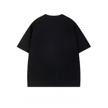 カジュアルなアメリカンスタイルの文字プリントTシャツ【夏用・ゆったりフィット・五分袖】