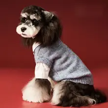 秋冬用ペット犬毛糸ベスト【シュナウザー・テディ・ビション・ヨークシャーテリア・マルチーズ・柴犬対応】