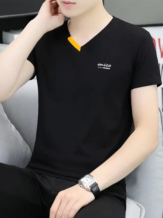 極上の柔らかさの夏用半袖Tシャツ【メンズ・Vネック・コットン素材】