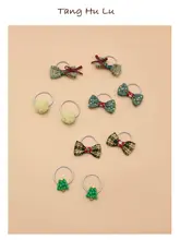 ヘアゴム キッズ ガールズ 可愛い クリス  マス 髪に優しい 跡が残りにくい