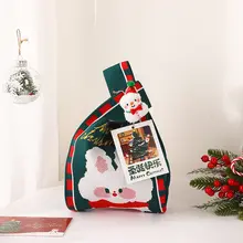 クリスマス かわいいニットバッグ ウールトートバッグ