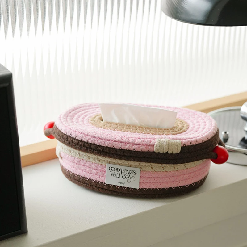 Easygood 北欧風手編みコットンロープティッシュボックス：おしゃれなインテリア小物としての実用性とデザインのバランス