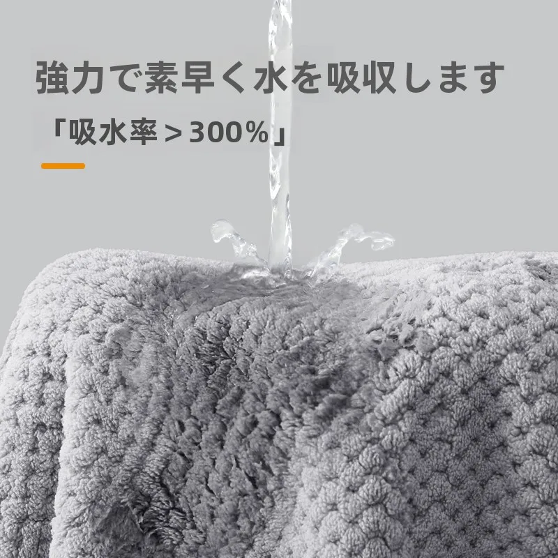 極上の柔らかさと速乾性を実現する吸水タオル【呼吸37度 パイナップルグリッド】