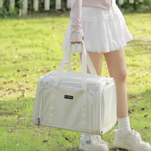 拡張可能な猫用キャリーバッグ【通気性・肩掛けタイプ・航空客室対応】