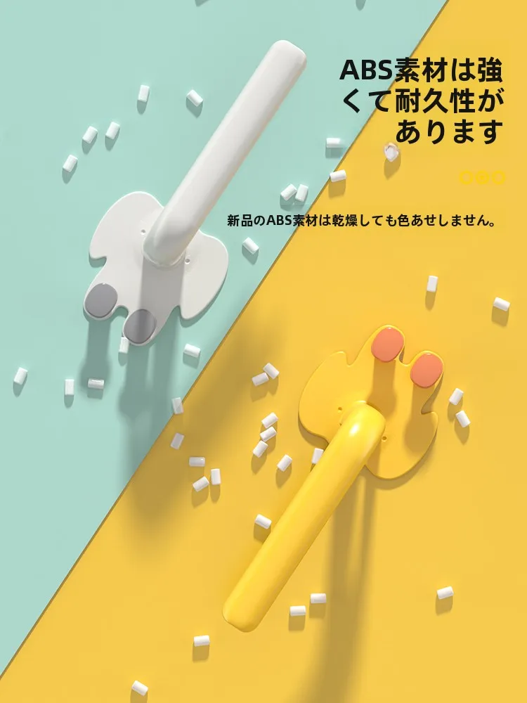 穴あけ不要の強力粘着バスフック：無痕で安定した設置が可能