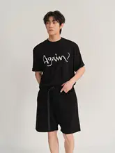 シンプルデザインのコットンショートパンツ【ウエストベルト付き・カジュアル】