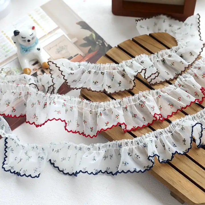 ドレープ刺繍レース付きブラウス【ロリータファッション・旗袍風デザイン】