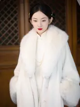 冬用 フェイクファー女性用コート【ゆったりデザイン・快適で保温性あり】