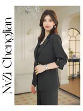 ブラックスーツ【洗練されたデザイン・通勤向け・シルエットを美しく見せる】（セットアップ対応）