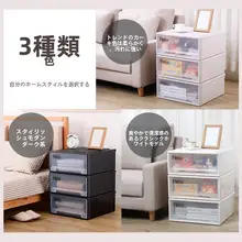 天馬株式会社 抽斗式収納ボックス【四角形・プラスチック・透明】