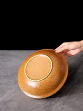 中華風陶器プレート【保温用底座・キャンドル対応・フライ料理用】