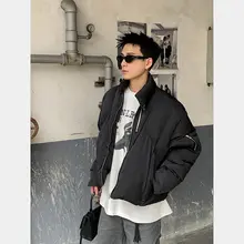 PLTH メンズ秋冬用ショートコットンジャケット【アメリカンレトロ・ラウンドカラー・フィット】