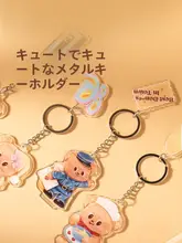 得力 コラボ アクリルキーホルダー【可愛いバタークマ・バッグアクセサリー】