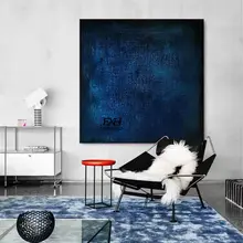 絵画 手描き 油絵 抽象画 モダン シンプル ブルー リビング 玄関 インテリア 上品 「FXH」