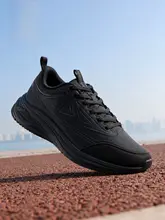 Peak ランニングシューズ メンズ スニーカ  ー 軽量 防風 撥水 ブラック 秋冬