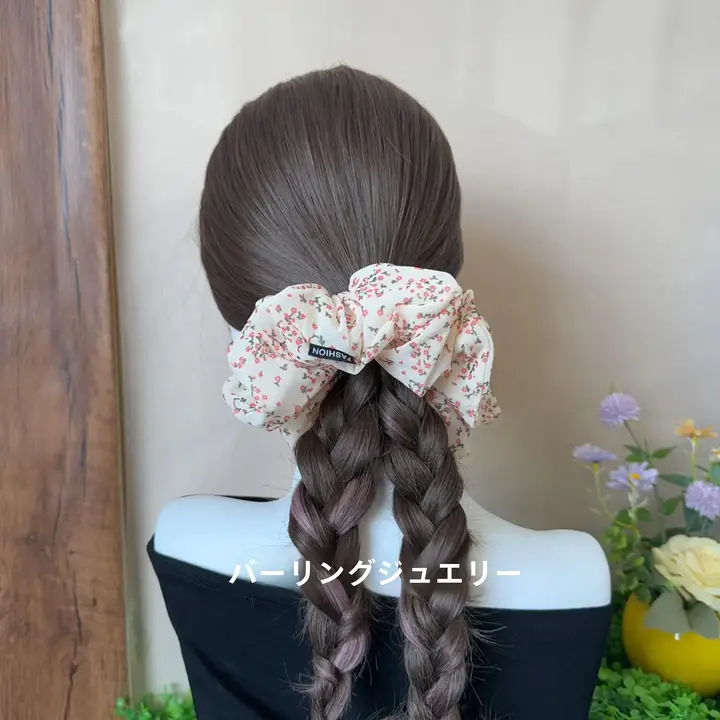 可愛いインス風花柄ヘアゴム【エレガントで甘美なデザイン】