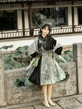 新中式デザインのキャミソールドレス【上着付き・可愛い印象・小柄向け】（セットアップ対応）