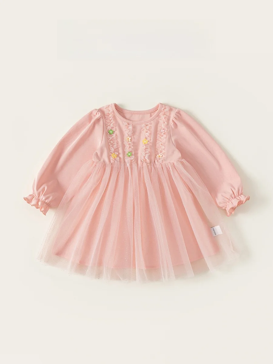 1歳誕生日 ドレス 人気ランキングの候補としての春季用 花柄長袖ドレス