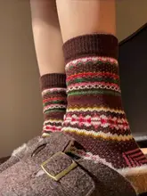 ヴィンテージ感のあるフェアアイル柄ウエア【厚手・保温・おしゃれ】