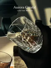 K9水晶製の千棱鏡デザインウィスキーグラス【無鉛・手作り・ペア用】（セットアップ対応）