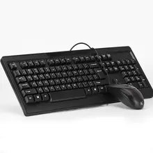 USB接続 有線キーボード＆マウスセット【デスクトップ・ノートパソコン用・オフィス向け】（セットアップ対応）