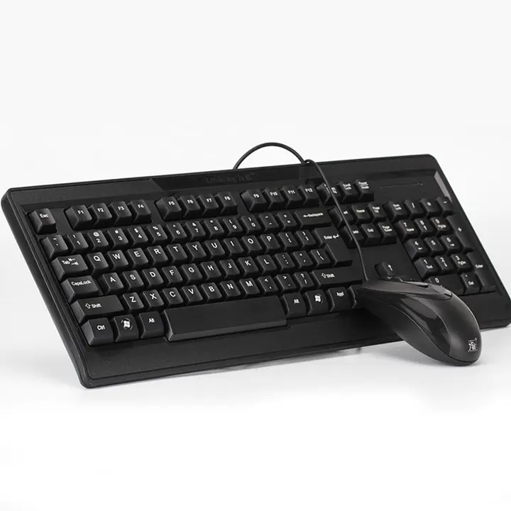 USB接続 有線キーボード＆マウスセット【デスクトップ・ノートパソコン用・オフィス向け】（セットアップ対応）