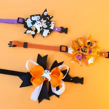 ハロウィンペットカラー【かわいい南瓜・スパイダー・ゴースト・リボンデザイン】
