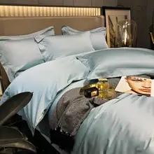 140サテンシーツ使用！ピーマコットン製4点セット【全棉・無地・ベッドカバー1.8m用】