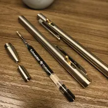 ユニークデザインのチタン合金ボールペン【クリエイティブなスライドスイッチ式】