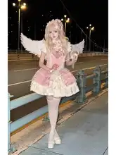 ピンクの魔法少女ブラウスとスカート【ロリータ・ふんわりデザイン】（セットアップ対応）