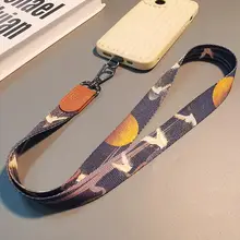 幅広キャンバス携帯電話ストラップ【レトロデザイン・首掛けタイプ・ユニセックス・ワーク用途対応】