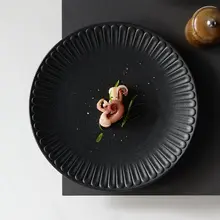 プレート 丸皿 セラミック 陶器 おしゃれ 上品 家庭用 業務用 ステーキ パスタ 和食器