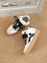 レディース ハイカットスニーカー【レトロデザイン・厚底・カジュアル・秋冬用】（セットアップ対応）