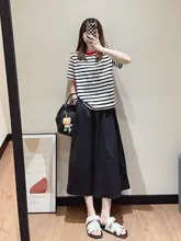 夏用 白色のAラインスカート【柔らかくてシワになりにくい・ウエストゴム・黒白無地・中丈】