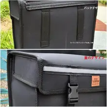 防水キャンバス製多機能バイクサイドバッグ【電動バイクや自転車用・後部収納】
