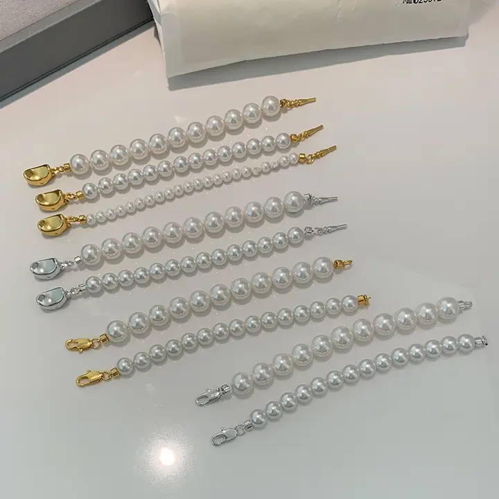 万能金具 パールネックレス用延長チェーン【DIYアクセサリー・接続金具】