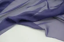 優雅なドレープ感！透け感のあるブルーとパープルのシフォン生地【華やかなスカート・ウェディング装飾用・DIY】
