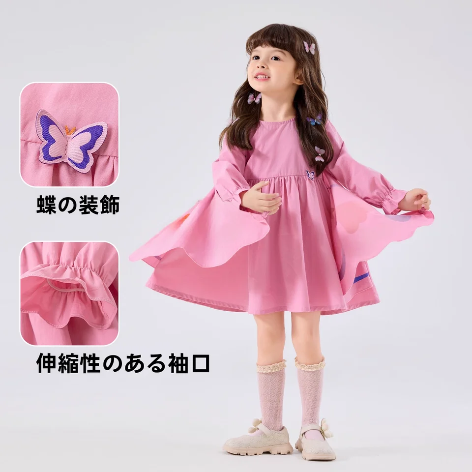 ワンピース キッズ ガールズ コットン 蝶結び フェミニン プリンセス 夏