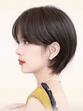 全頭用ウィッグ【リアルヘア・ショートボブスタイル・ファッショナブル】