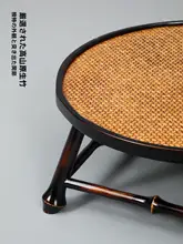 筇竹製小型茶卓【新中式デザイン・竹編み・ローテーブル・和室用】