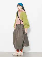 女性用 アウトドア機能性ロングスカート【ゆったりシルエット・ハイキング・キャンプ・防晒設計】