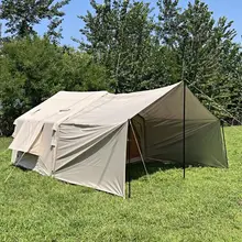 厚手の600Dオックスフォード生地使用！防風防雨のインフレータブルテント【屋外キャンプ用・日よけ付き】