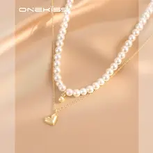 二重パールネックレス【夏用・洗練されたデザイン・シンプルで高級感ある】