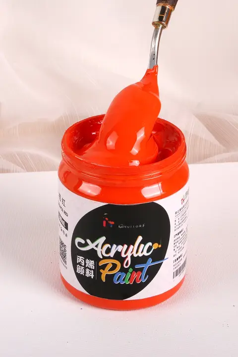 透明蛍光アクリル絵具 300ML大瓶【防水・DIY用・黄赤緑セット】