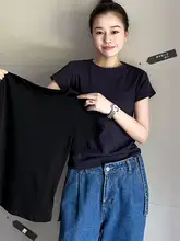 白色ラウンドネックショートスリーブTシャツ【女性用・極上の柔らかさ・フィット感】