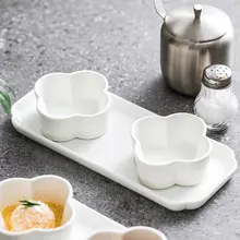 小皿 陶器 仕切り付き 取り皿 小鉢 薬味皿 おやつ ナッツ フルーツ 家庭用 リビング