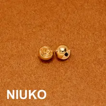 シンプルな金属ビーズボタン【金色・衿付シャツ用・ニット補助ボタン】